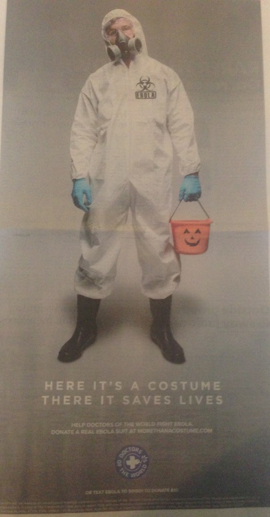 Ad appearing in USA Today October 30, 2014