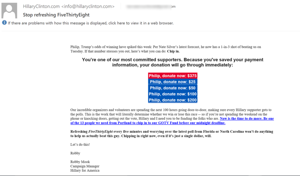 Sales letters ask for action