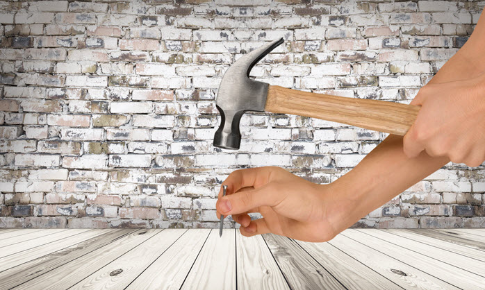advertising is like hammering a nail into a board